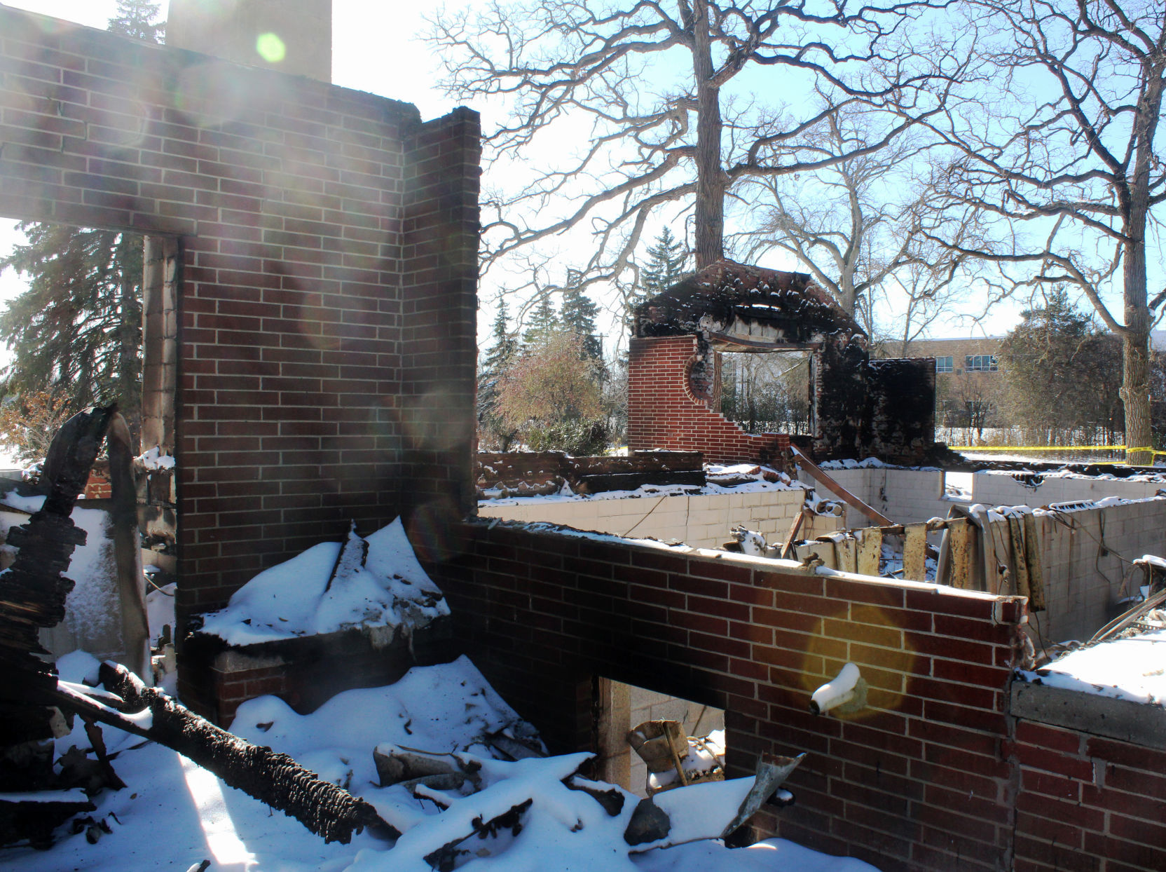 Light shines through after the blaze